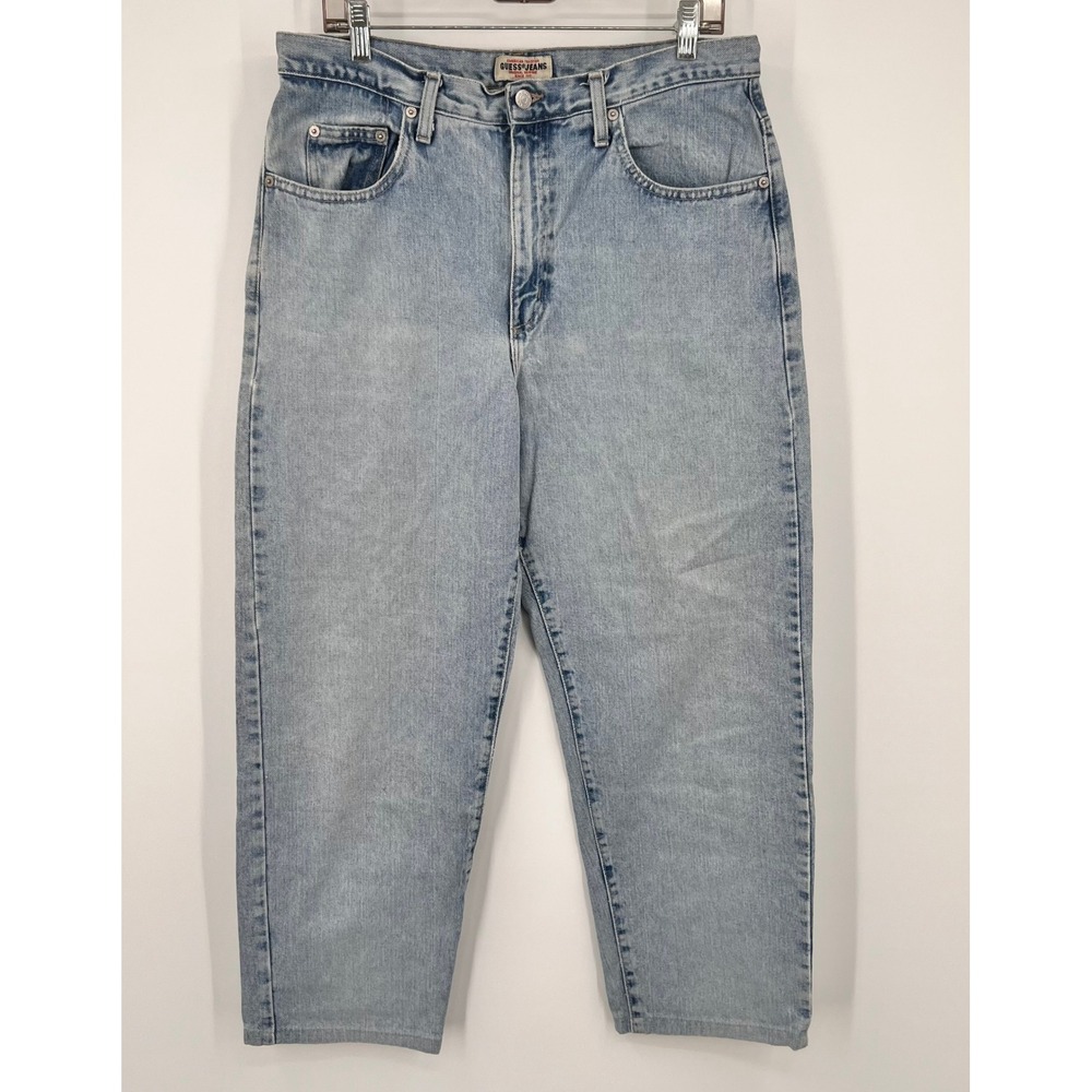 Vintage Guess Jeans Mens‎ 32 Light Wash Blue Denim Made in USA Style Skater